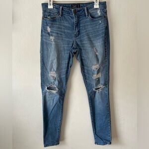 Abercrombie Harper Super Skinny distressed ripped jeans